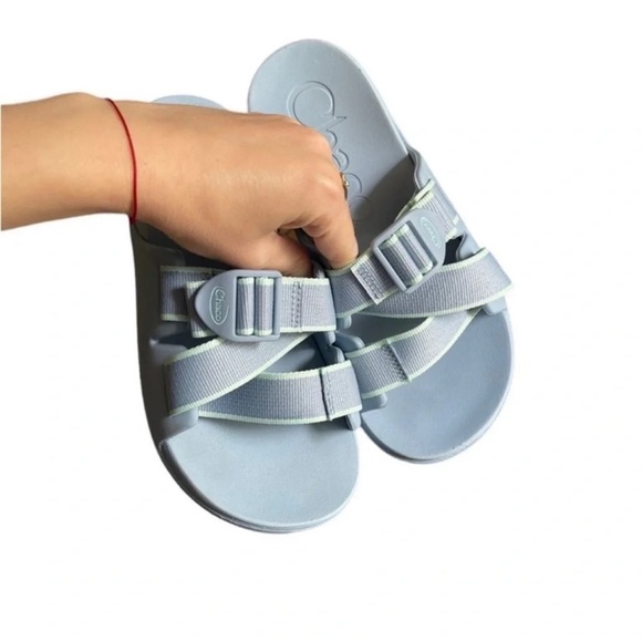 CHACO Chillos Slide Blue Comfortable Sandals For Women Size 6 - Picture 7 of 9